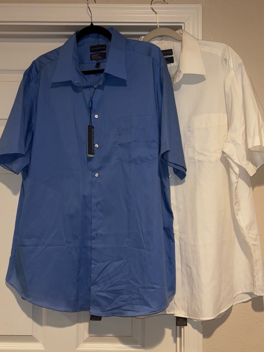 Covington Men's Short Sleeve Dress Shirt - Blue XL NWT